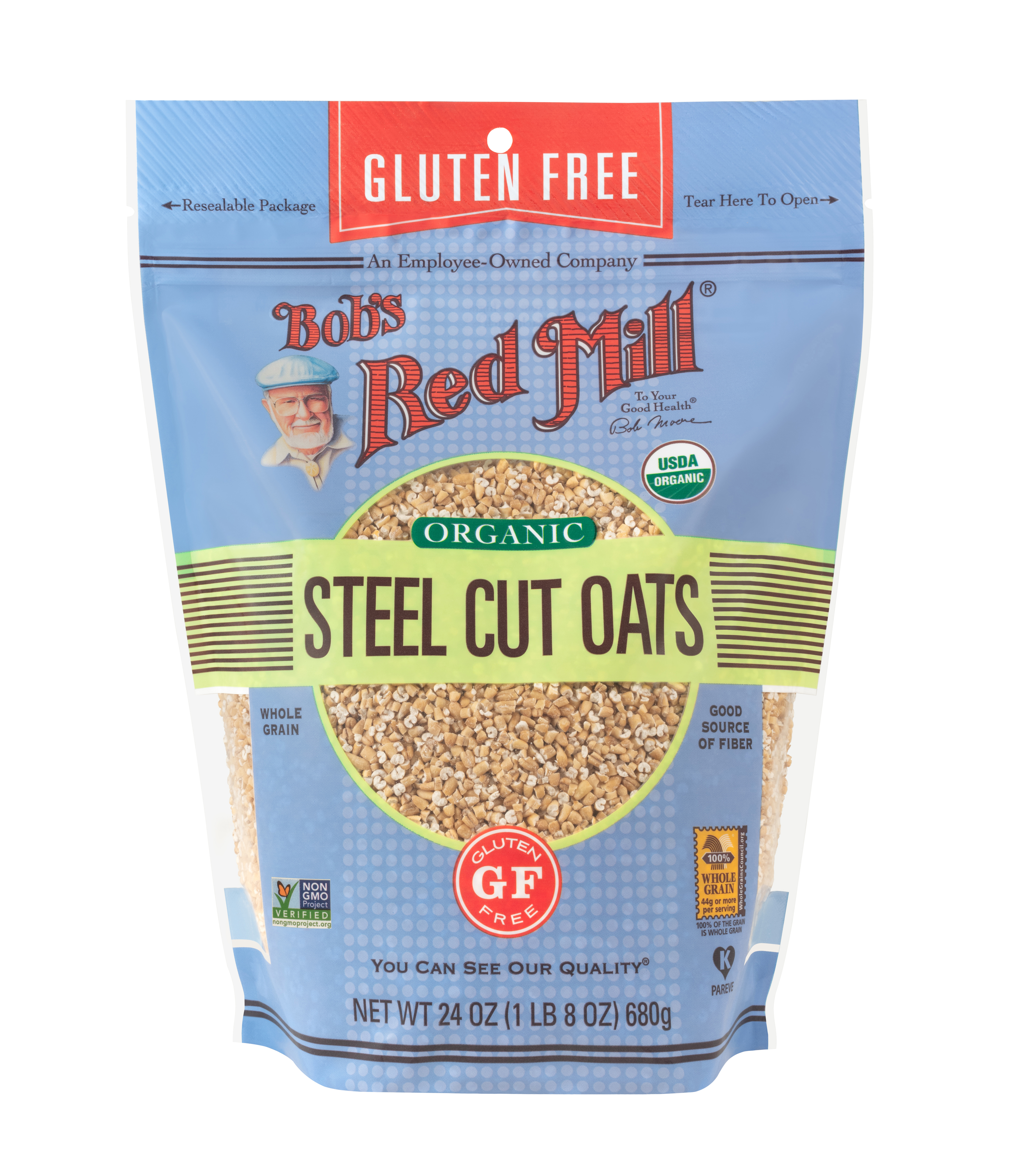 Gluten Free Organic Steel Cut Oats- front