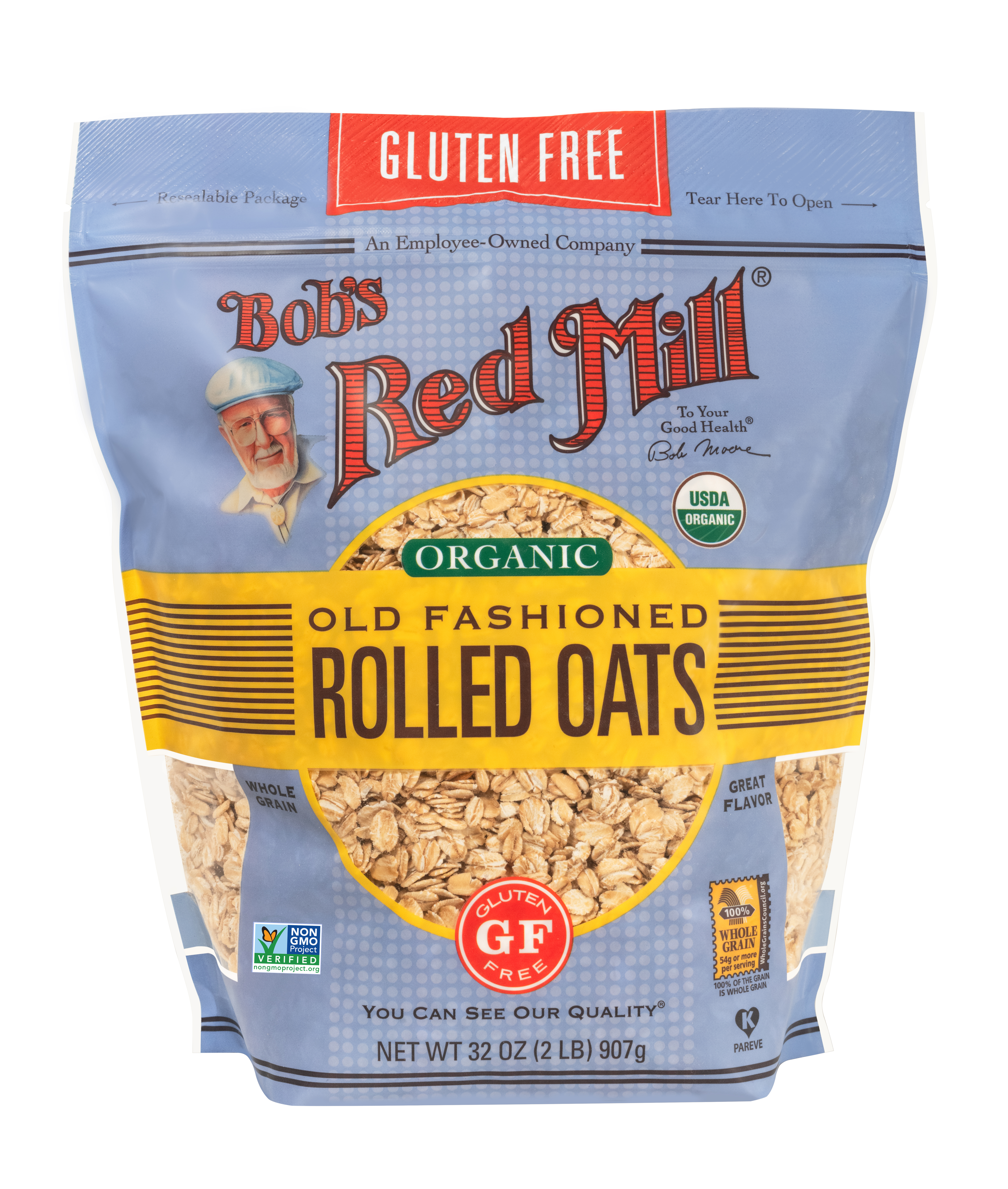 Gluten Free Organic Regular Rolled Oats- front