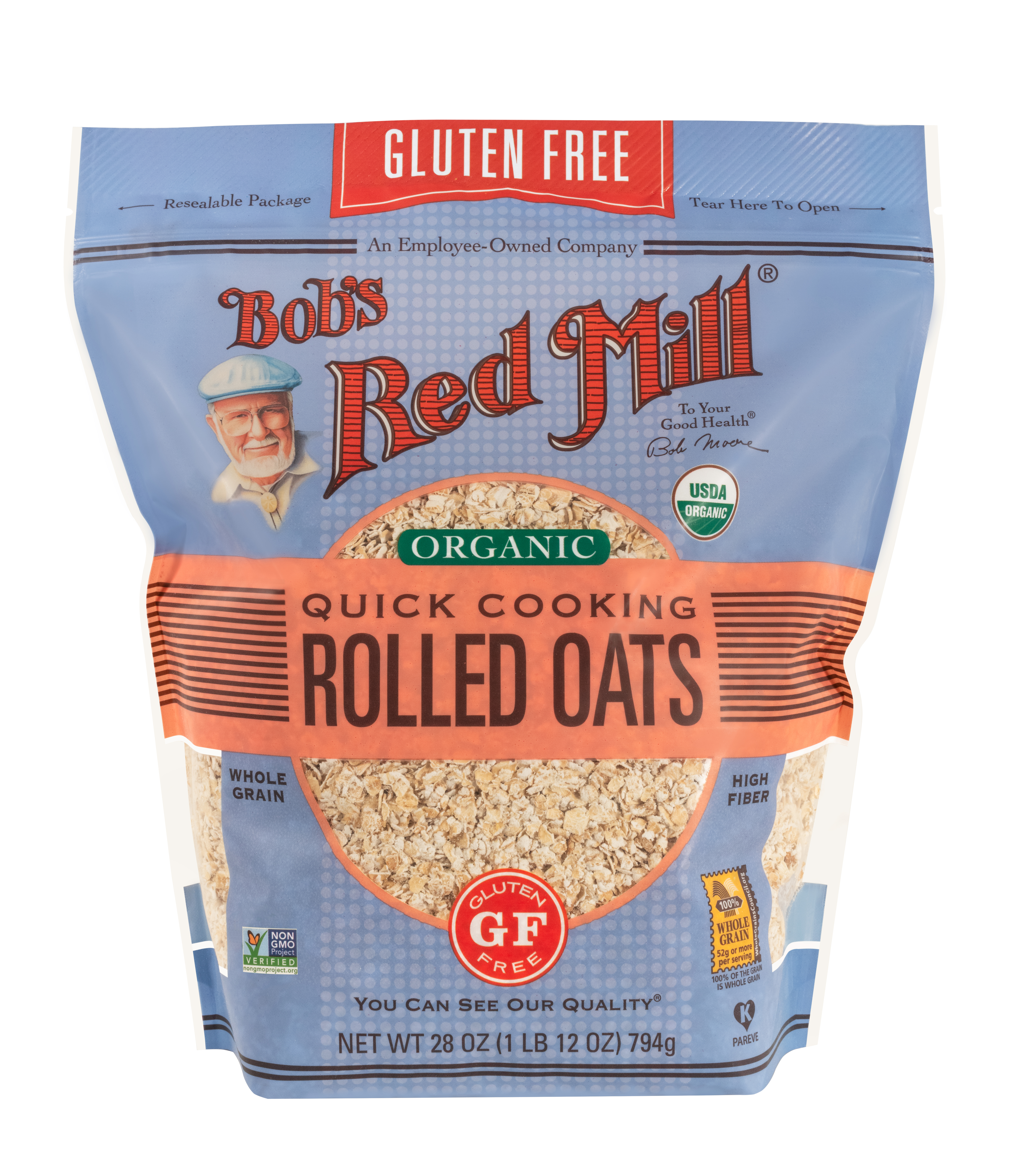 Gluten Free Organic Quick Cooking Rolled Oats- front