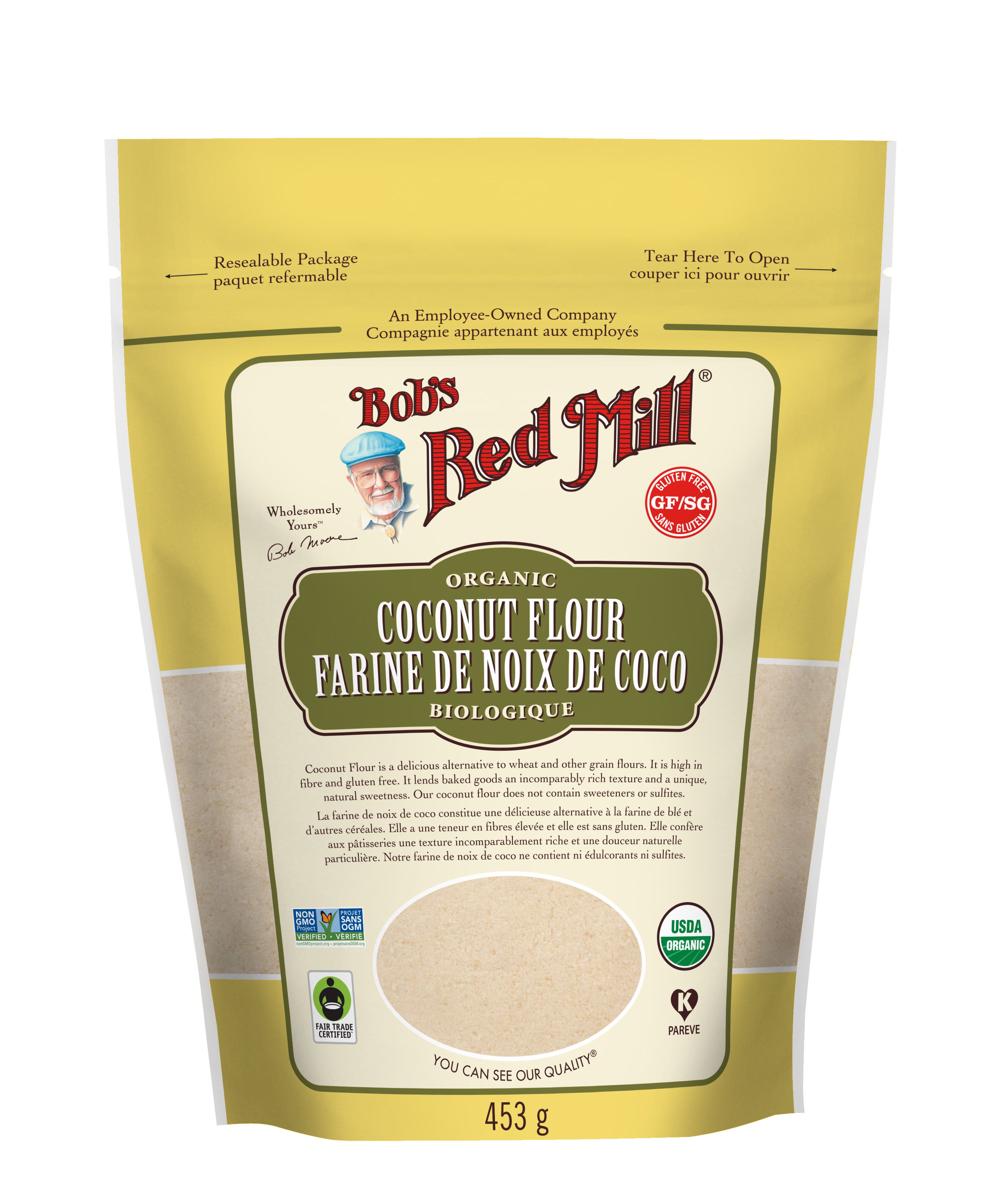 Organic Coconut Flour - SUP - 453 g - Canada - front