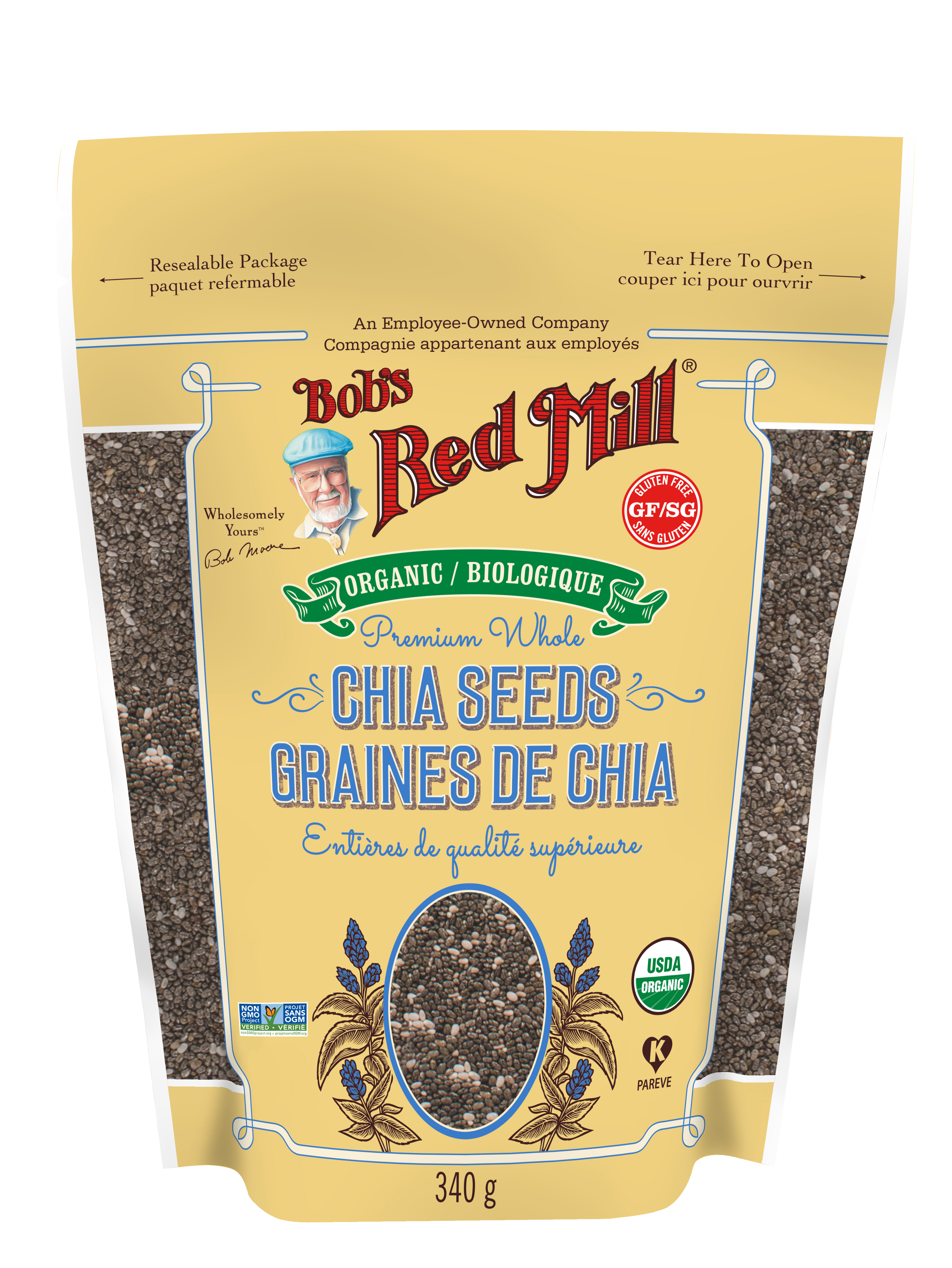 Organic Chia Seeds - 340 g - Canada - front