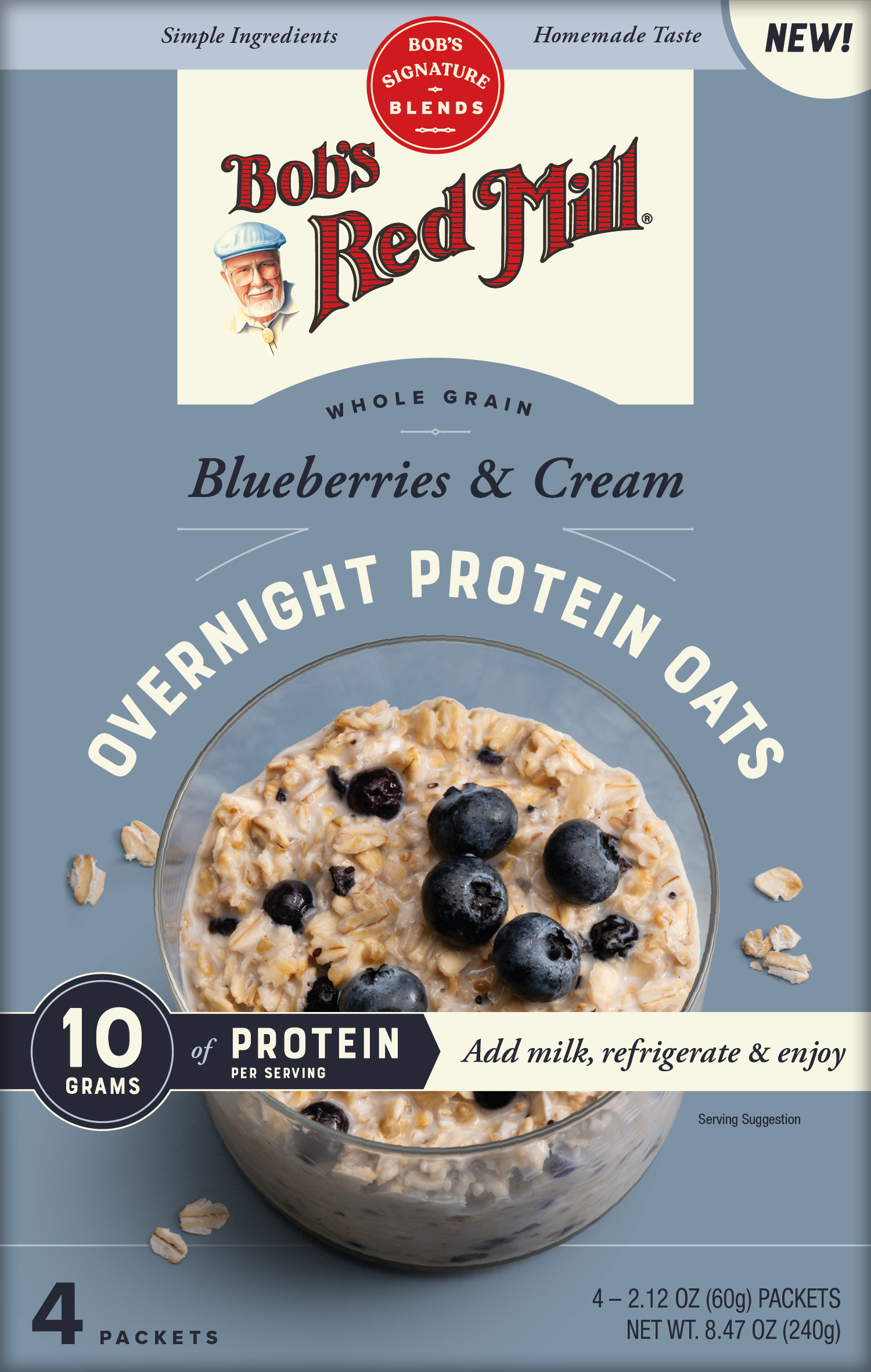 Overnight Protein Oats Blueberry Front