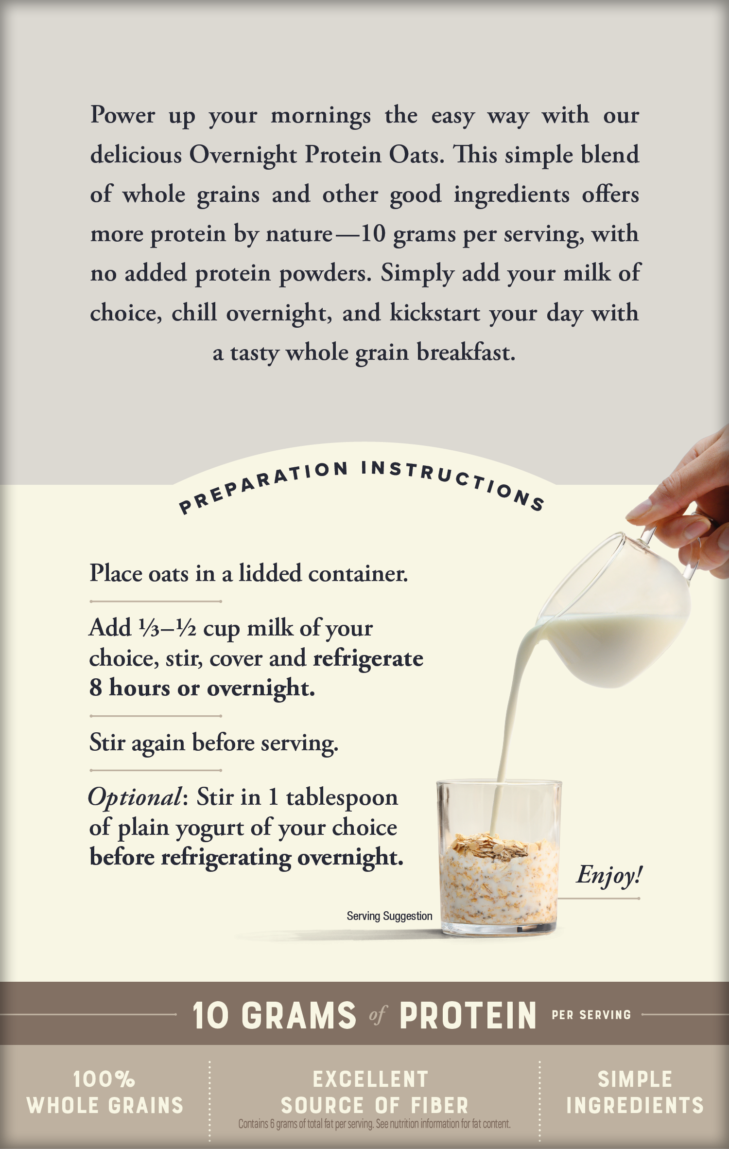 Overnight Protein Oats Vanilla Almond Back