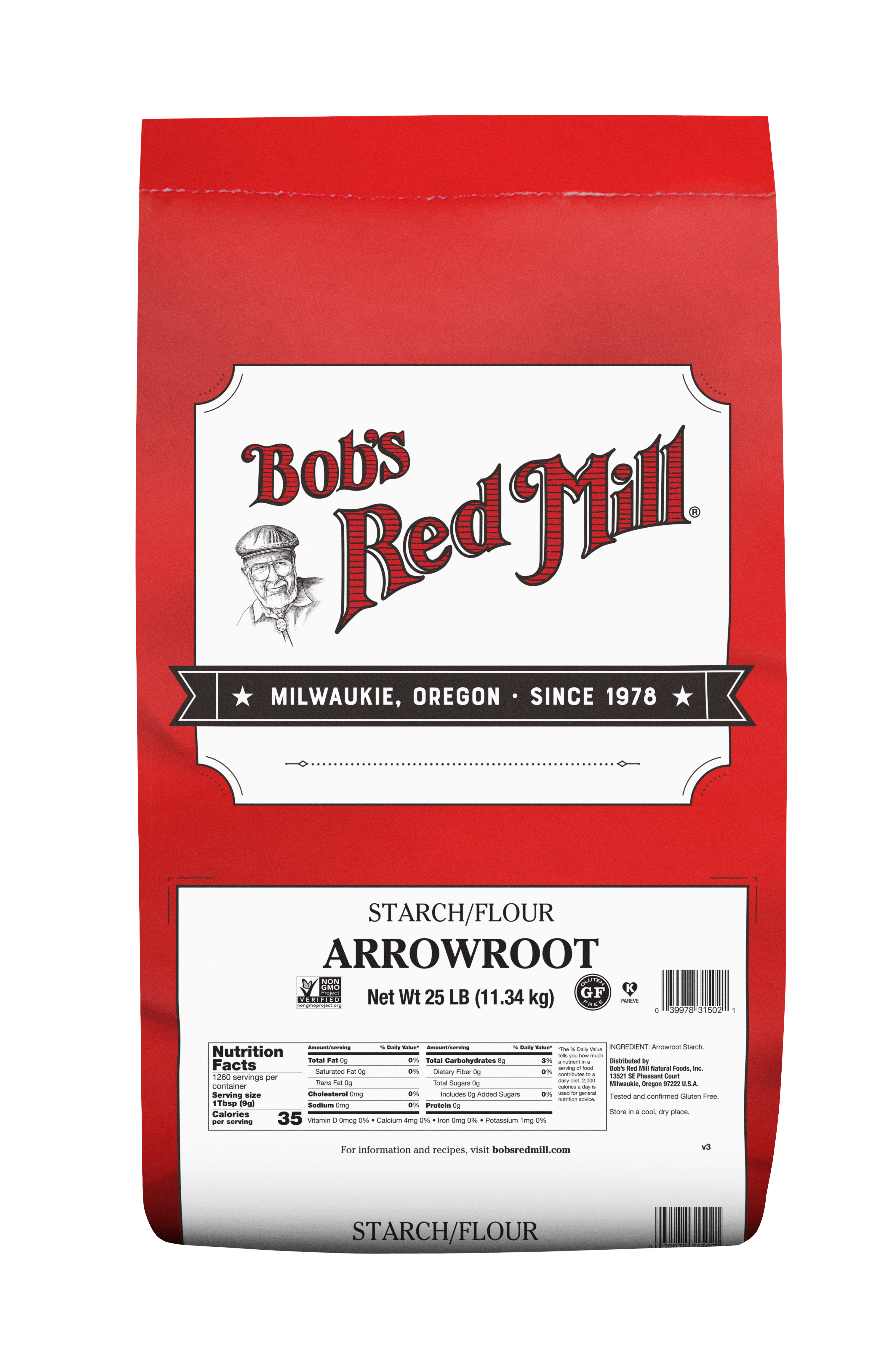 Arrowroot starch - 25 lbs