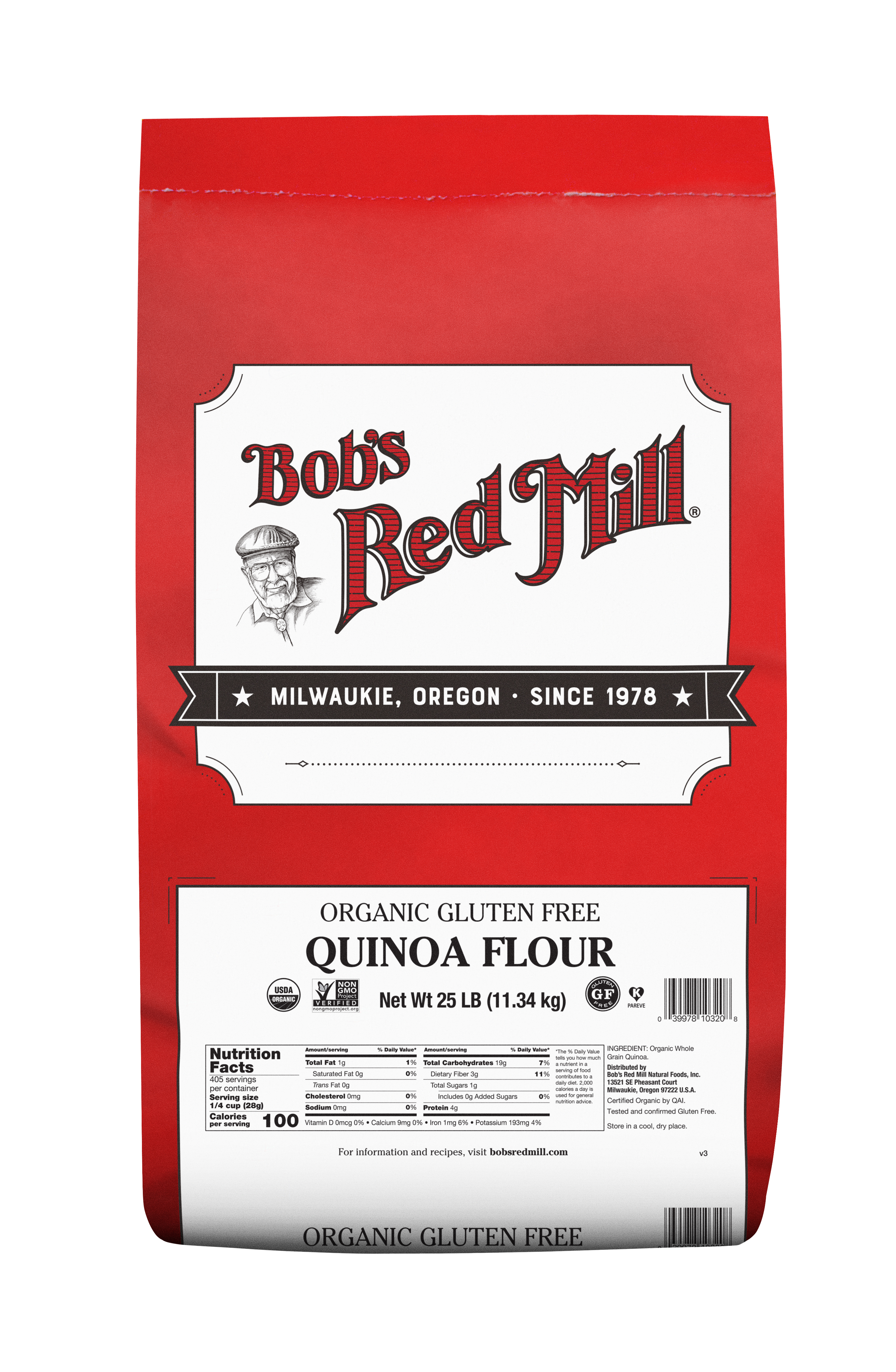 Organic Quinoa Flour - 25 lbs