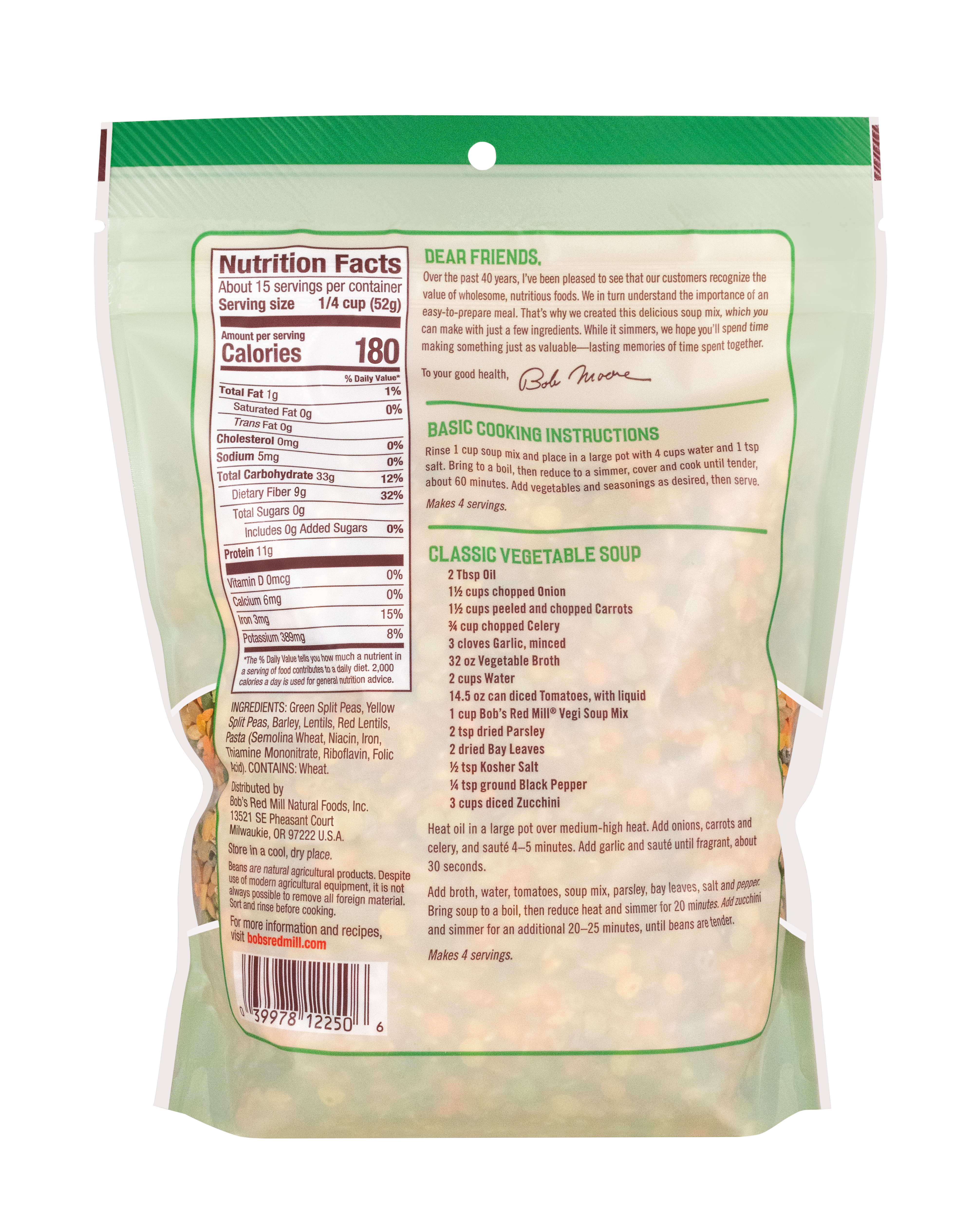 Vegi Soup Mix - back