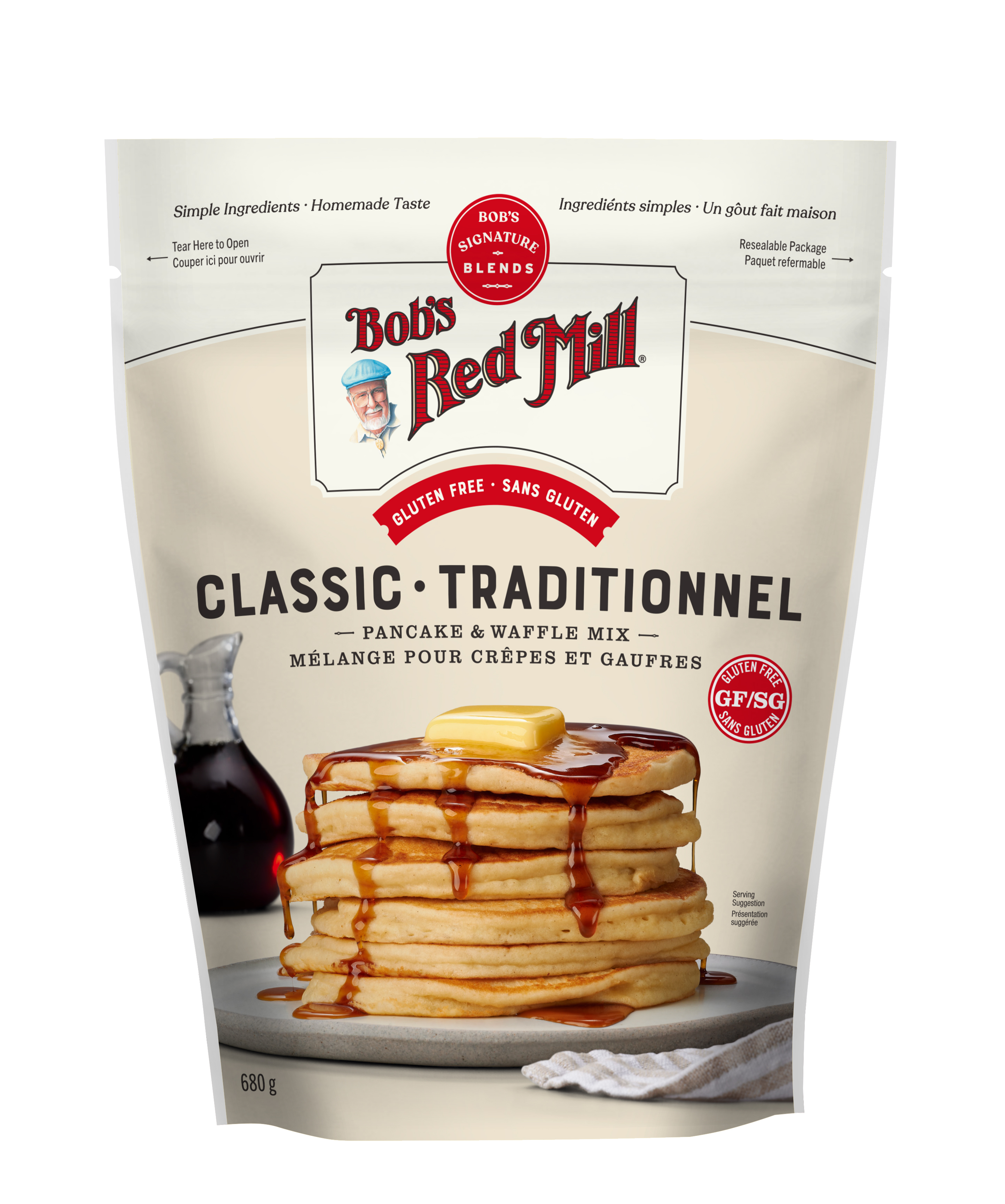 Gluten Free Classic Pancake Mix Front CAN