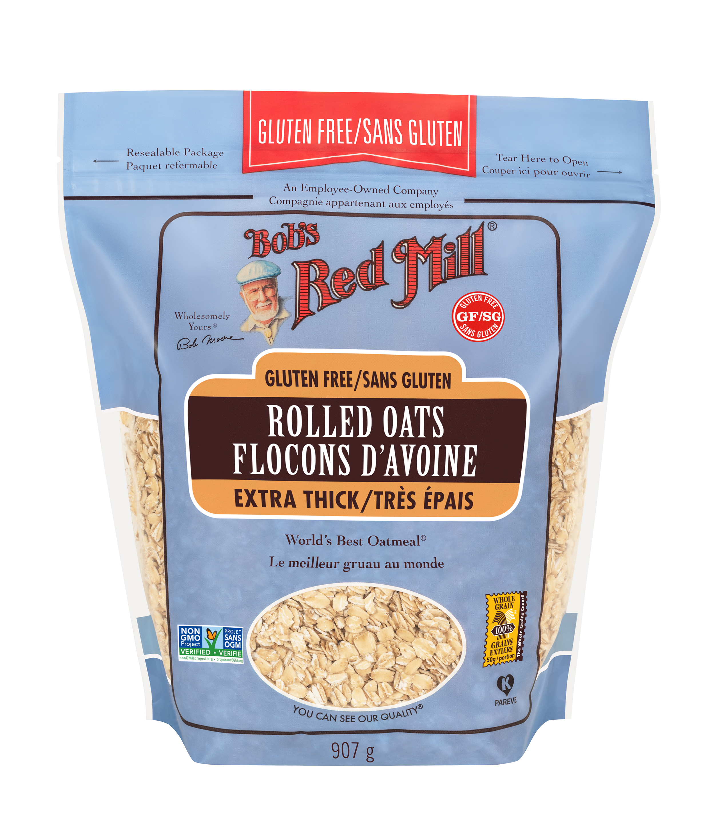 Gluten Free Thick Rolled Oats- Canadian- 907g