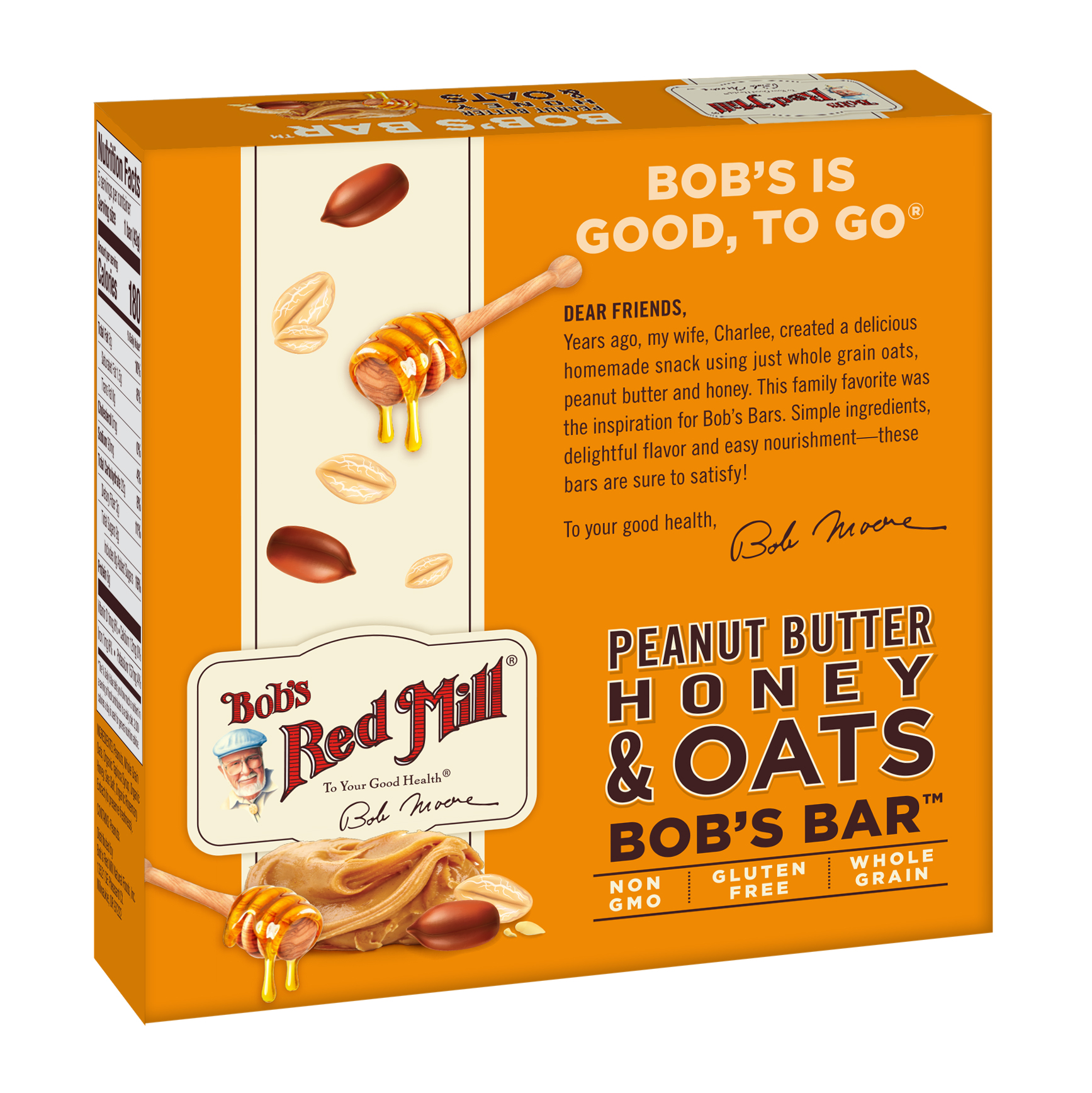 Peanut Butter Honey Bar 5pk - Back