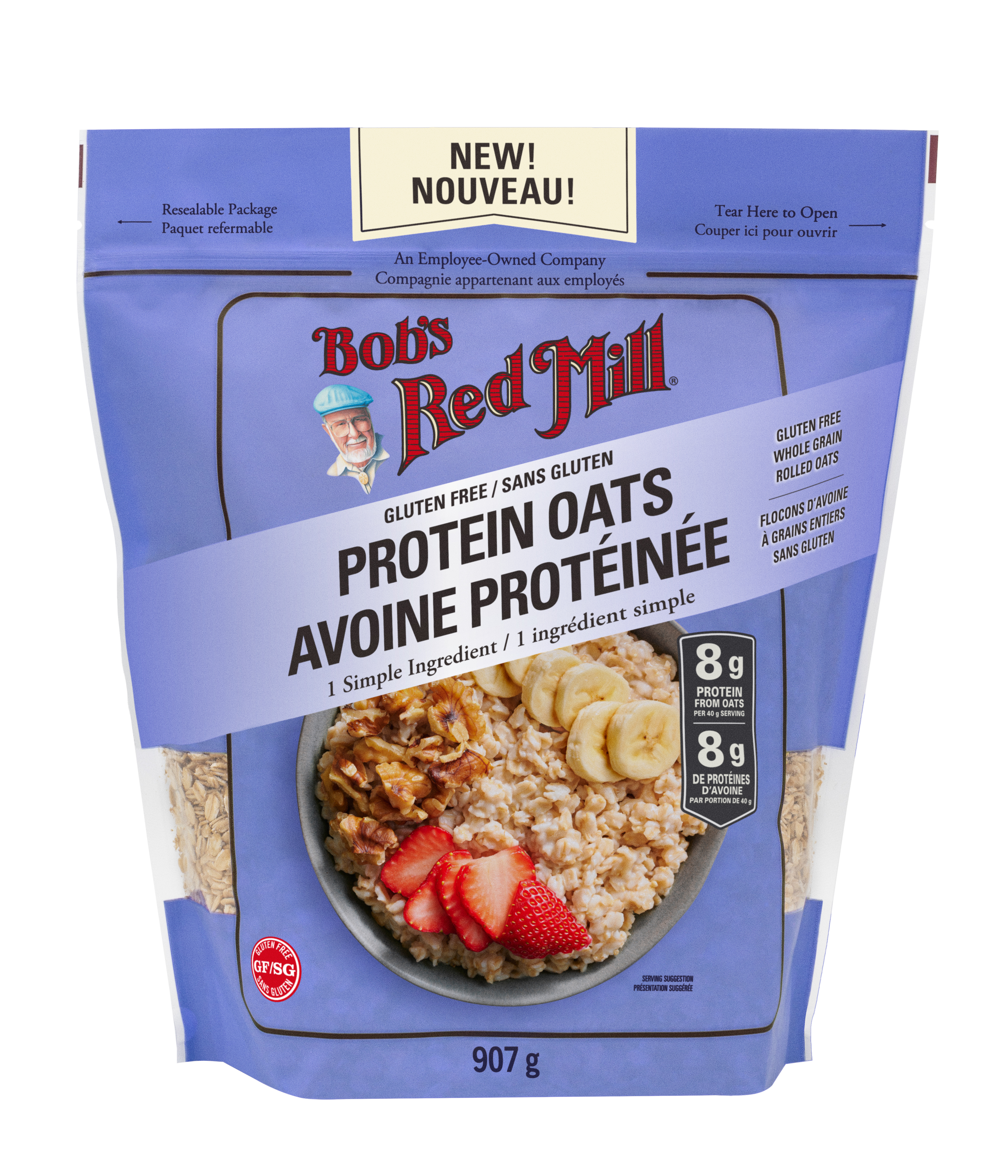 GF Protein Oats - 907 g - front - Canada
