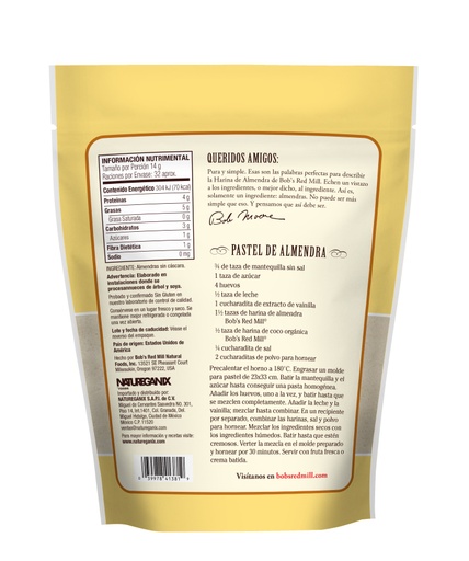Almond flour - 453g - MX - back