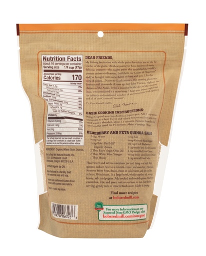 Organic Quinoa- back 26 oz