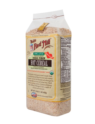 Organic High fiber hot cereal - side