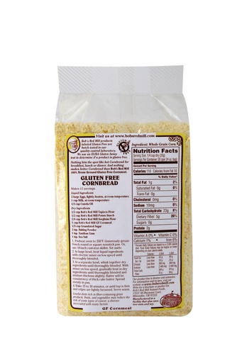 Cornmeal medium gluten free - back