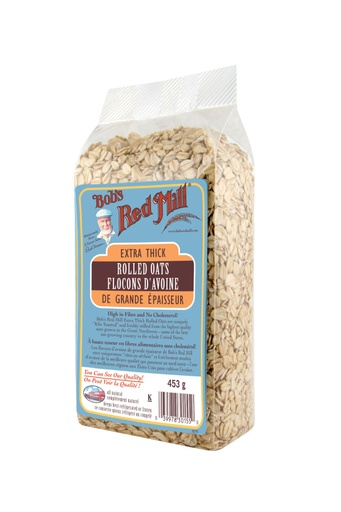 Extra thick rolled oats - canadian - 453g - side