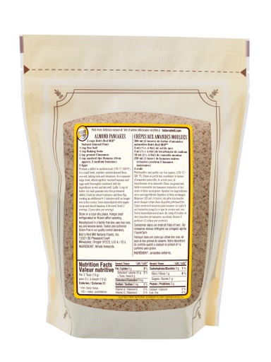 Natural almond flour -SUP - 453g - back - canadian