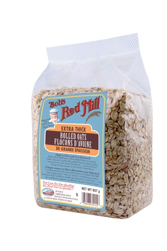 Extra thick rolled oats - canadian - 907g - side