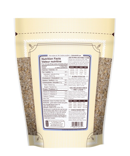 Gluten Free Scottish Oatmeal- Canadian- back 567g