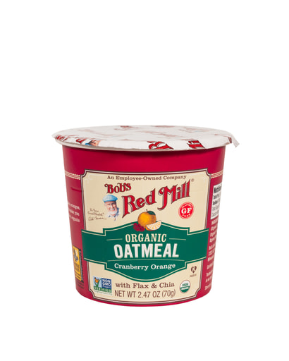 Organic Gluten Free Oatmeal Cup Cranberry Orange - Front