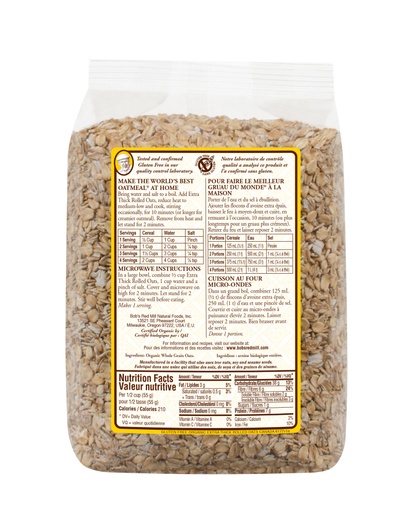 GF OG Thick rolled oats - 907g - canadian - back