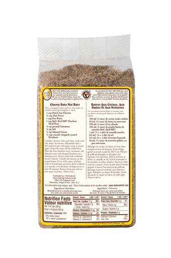 Hazelnut Flour/Meal - 396g - canadian - back