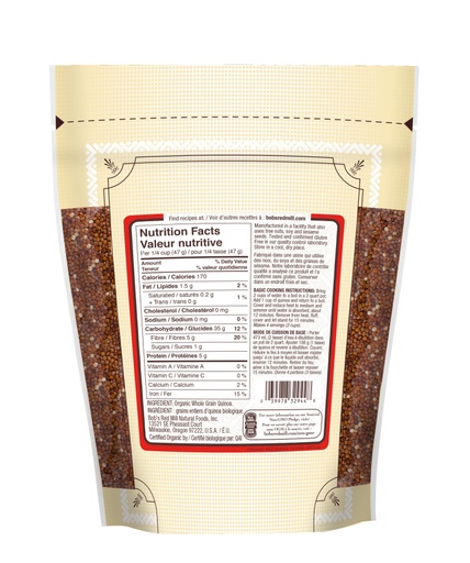 Organic Red Quinoa - Canadian- back 369g