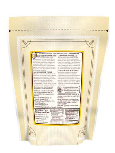 OG Flaxseed meal - canadian - 907g - back