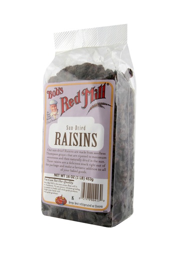 Raisins unsulph natural - side