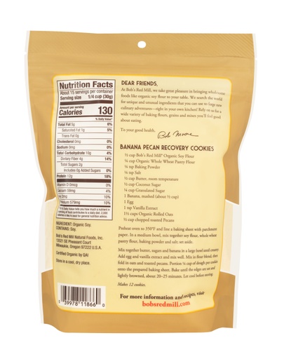 Organic Soy Flour - Back