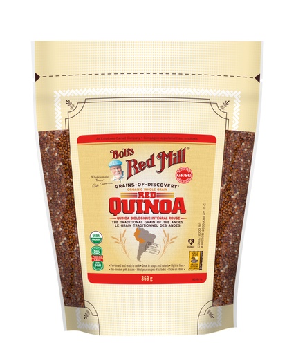 Organic Red Quinoa- Canadian- Front- 369g