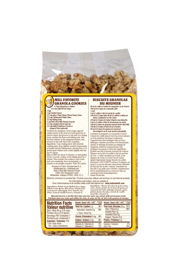 Natural granola - canadian - 340g - back