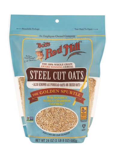 Oats Steel Cut - front- 24 oz