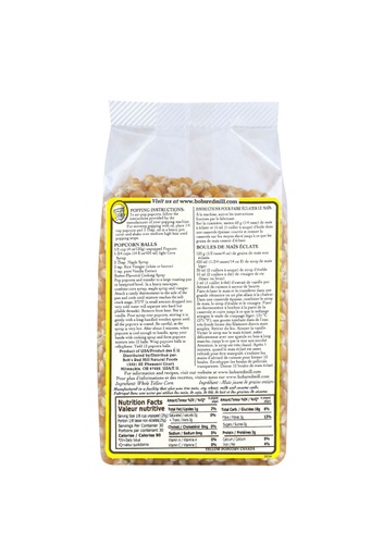 Yellow popcorn - 765g - canadian - back
