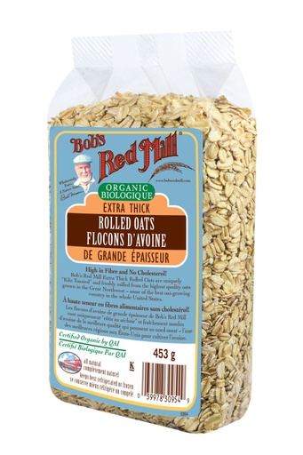 Og extra thick rolled oats - canadian - 453g - side