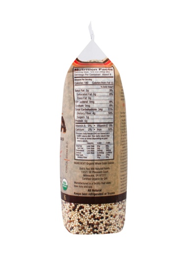 Organic Tricolor quinoa grain - side