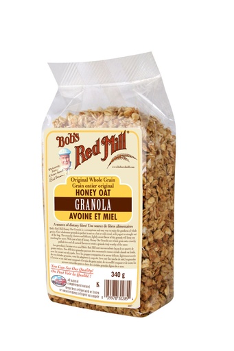 Honey oat granola - canadian - 340g - side