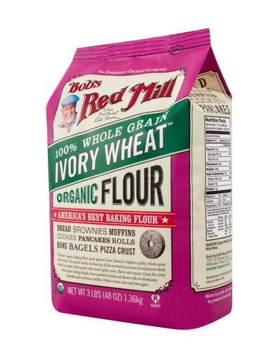 Organic Ivory wheat flour - side 48 oz