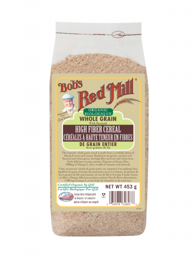 Organic High fiber hot cereal - 453g - canadian - front