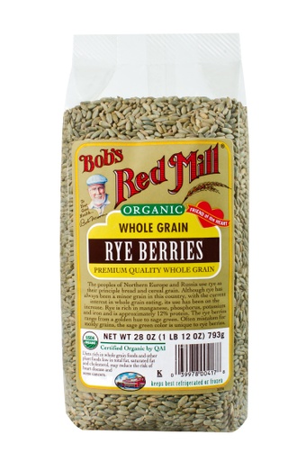 Organic Rye berries - front