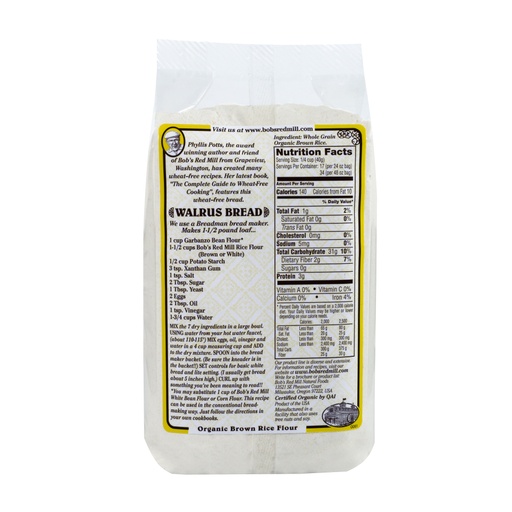 Organic Rice flour brown - back