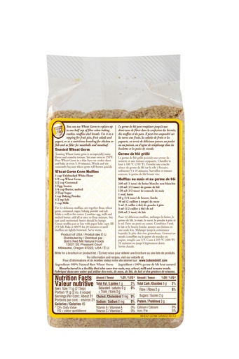 Wheat germ - canadian - 340g - back