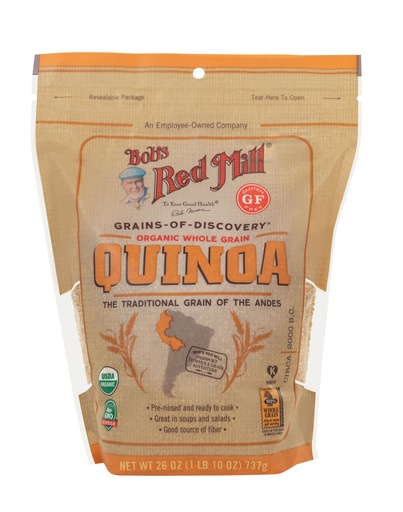 Organic Quinoa- front 26 oz