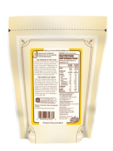 ORG Flaxseed meal - 453g - back - AU