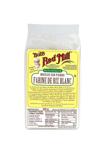 Og white rice flour - canadian - 680g - back