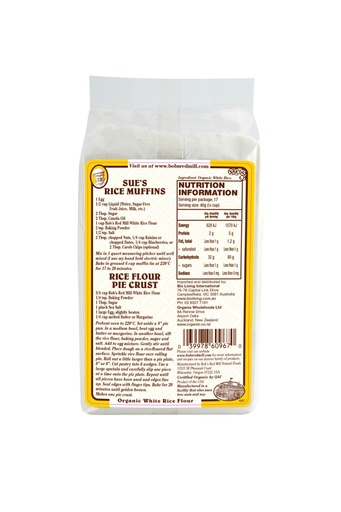 Og white rice flour - australia - back