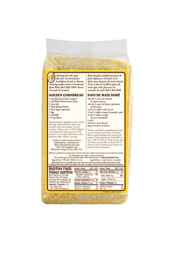 Cornmeal medium grind - canadian - 680g - back