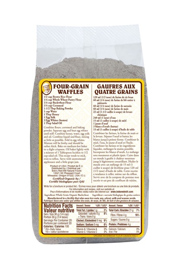 Og buckwheat flour - canadian - 623g - back