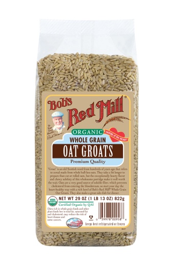 Organic Oats whole groats - front