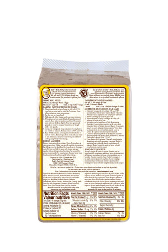 GF Hearty whole grain bread mix - canadian - 566g - back