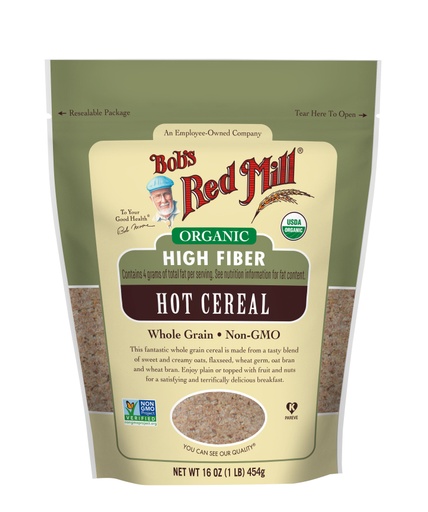 Organic High Fiber Hot Cereal - front